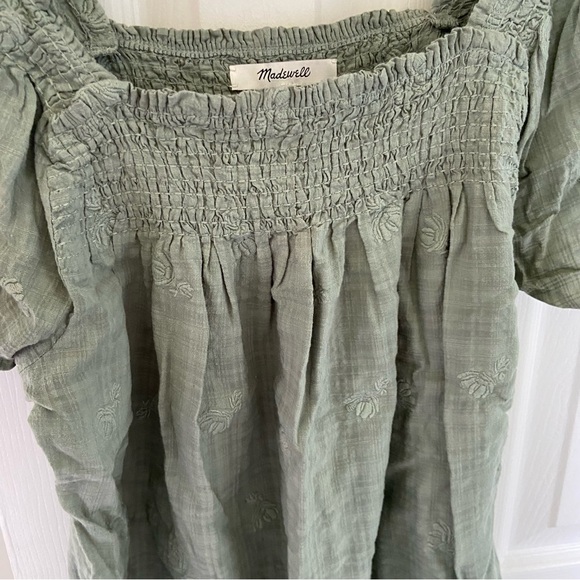 Madewell Square-Neck Smocked Top in Dotted Vines - Picture 6 of 7